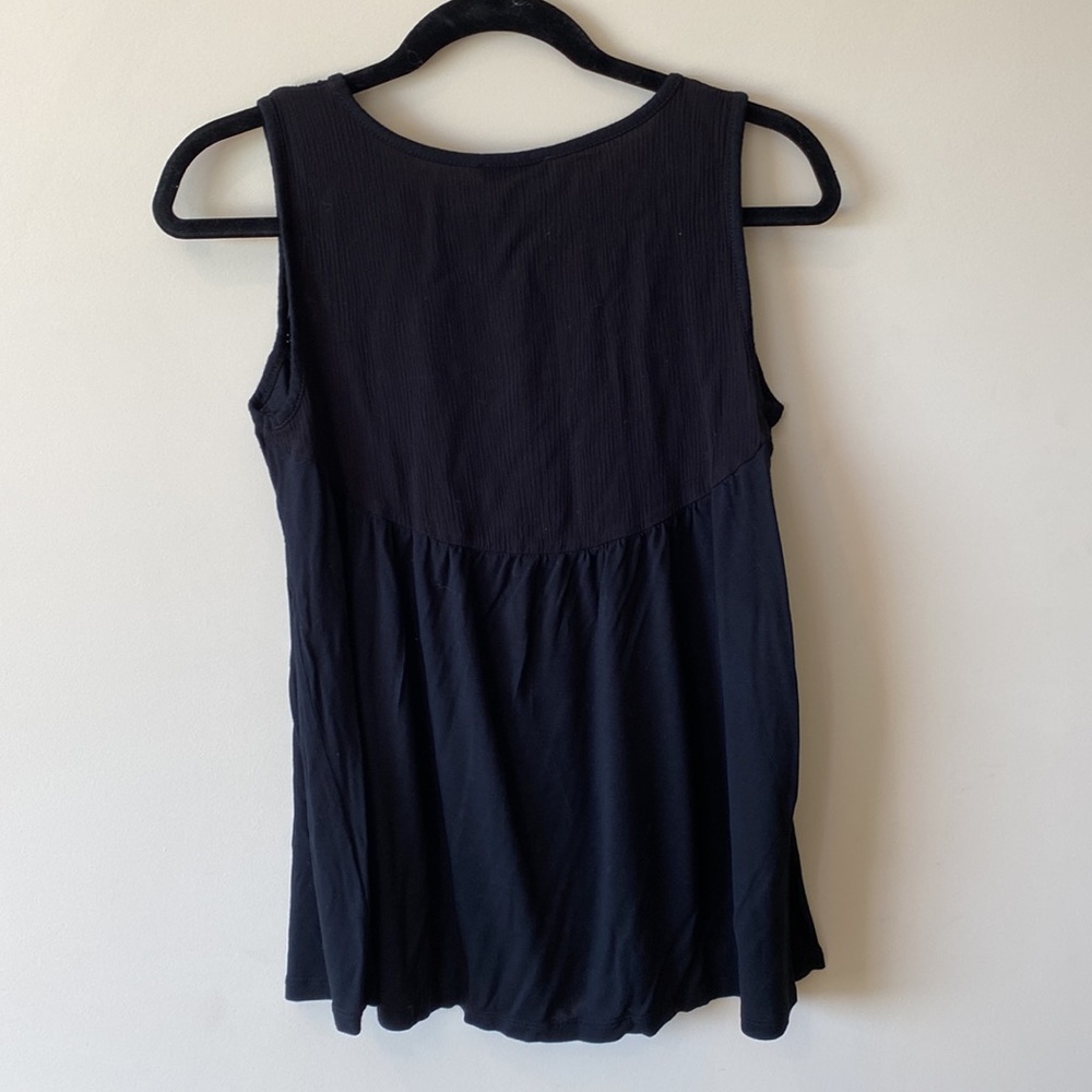 Cupio Sleeveless Embroidered and Embellished Top - Size Large - Blue - Picture 5 of 8